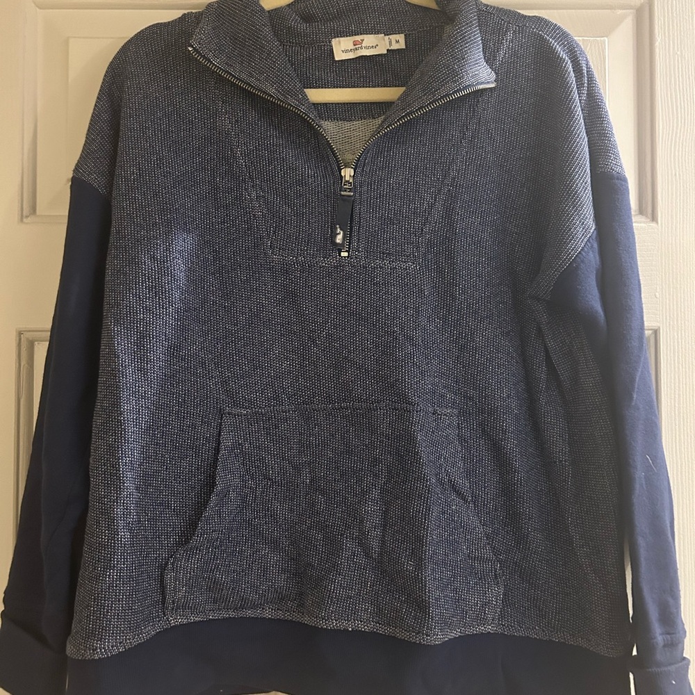 Vineyard Vines Blue Zip Up Sweater